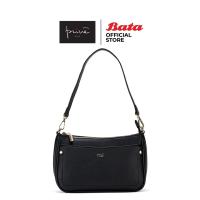 ราคา Bata บาจา ยี่ห้อ PRIVE กระเป๋าแบบถือและสะพายข้าง กระเป๋าแบบสะพายไหล่ กระเป๋าผ้าพียู ปรับสายได้ สำหรับผู้หญิง รุ่น RONDA สีดำ รหัส 9046210 (15929368959)