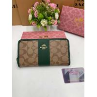 ราคา new กระเป๋ากระเป๋าสตางค์ใบยาวสำหรับผู้หญิงขนาด 7 5 นิ้วแบบซิปรอบ 1 ซิปงานสวย กระเป๋าสตางค์ใบยาว Coach (16374469028)