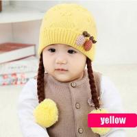 ราคา หมวกถักสำหรับเด็กผู้หญิงหมวกคลุมผมถักแบบเจ้าหญิงน่ารักหมวกขนสัตว์ (20962838199)