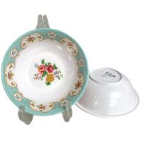 ราคา ชามเมลามีน 6ใบ ชามเมลามีนแบบหนา ชาม 8 นิ้ว 6ใบ ลายดอกไม้น่ารัก (21397727141)