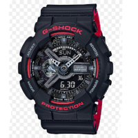 ราคา นาฬิกาข้อมือCASIO GSHOCK นาฬิกาข้อมือผู้ชาย สายเรซิ่น รุ่น GA 110HR 1A Red and black (1540192089)