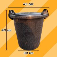 ราคา ถังน้ำ 40 ลิตร 12 GL มีหูล็อค ถังพลาสติก ถังน้ำพลาสติกมีฝา ถังแกลลอน หูล็อค หนา (18345228736)