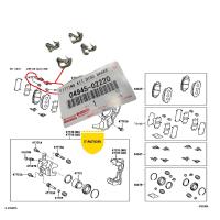 ราคา กิ๊บล็อคผ้าเบรค ตัวปลายผ้าเบรคหน้า ตัวเล็ก ใช้4ตัว VIOS YARISALTIS2008 2018 (15925180012)