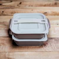 ราคา รุ่นใหม่ ปิ่นโต ปิ่นโตพลาสติก ปิ่นโตใส่อาหาร มีหูหิ้วและตัวล็อค กล่องใส่อาหาร กล่องอาหารกลางวัน 2 ชั้น (17461689815)