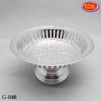 ราคา พาน พานรัตนโกสินทร์ พานเงินพานทอง ทรงขาสูง พลาสติกเกรดเอ ขนาด 18 เซนติเมตร (18518862480)