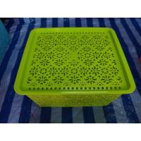 ราคา ตะกร้า ตะกร้าเหลี่ยมมีฝา ตะกร้ามีฝาปิด ตะกร้าใส่ของลายฉลุดอกไม้ กล่องใส่ของมีฝา ตระกร้าฝาปิด ตระกร้าใส่ของ มี2ขนาด (16082352889)