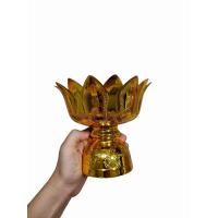 ราคา พาน พานกลีบบัว พานเงินพานทอง ทรงขาสูง พลาสติกเกรดเอ ขนาด 15 เซนติเมตร (19057010928)