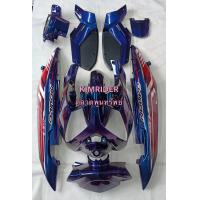 ราคา ชุดสี เฟรม นูโว MX nouvo mx yamaha รถปี 2008 ครบชุด 9 ชิ้น สี 3มิติม่วง พร้อมติดสติ๊กเกอร์ งาน ABS สีระบบ 2K (13708166882)