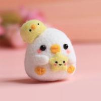 ราคา ตุ๊กตาใยขนแกะ DIY เซตพวงกุญแจลูกเจี๊ยบ พร้อมส่งในไทย (18895073598)