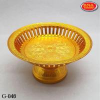 ราคา พาน พานรัตนโกสินทร์ พานเงินพานทอง ทรงขาสูง พลาสติกเกรดเอ ขนาด 18 เซนติเมตร (18518862479)