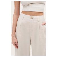 ราคา Stradivarius Wide legs pants กางเกงขายาว ลินินทรงขาบาน เอวสูง ทรงสวย (21137513802)