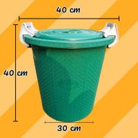 ราคา ถังน้ำ 40 ลิตร 12 GL มีหูล็อค ถังพลาสติก ถังน้ำพลาสติกมีฝา ถังแกลลอน หูล็อค หนา (18345228740)