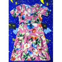 ราคา เสื้อผ้าแฟชั่นมือสอง ชุดเดรส สีชมพูเข้ม ลายดอก แขนตุ๊กตา พร้อมส่ง (20997573334)