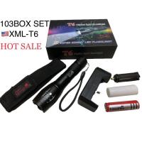 ราคา TM BOX Set ไฟฉายแรงสูง ไฟฉายพกพา T6 ไฟฉาย แรงสูง ซูมได้ แถมอุปกรณ์ครบชุด พร้อมถ่านชาร์จ Turbo Light Ultrafire 800m CREE XML T6 LED Zoomable Flashlight Torch 5 Modes 103 (9718990389)