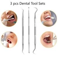 ราคา ชุดเครื่องมือทันตกรรม3ชิ้นทำจากสเตนเลสสตีลชุดเครื่องมือทันตกรรมกระจกช่องปากทำความสะอาดช่องปากชุดทำความสะอาดฟัน (21171029967)
