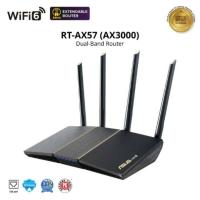 ราคา ASUS RT AX57 AX3000 Dual Band WiFi 6 Extendable Router Subscription free Network Security Instant Guard (21057802640)
