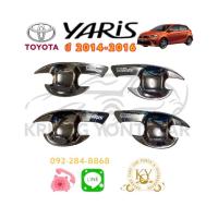 ราคา เบ้าประตู เบ้ากันรอย เบ้ารองมือเปิดประตู โตโยต้า ยาริส ปี 2014 2016 ชุปโครเมียม TOYOTA YARIS 2014 2016 (16612700313)