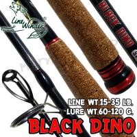 ราคา คันหน้าดิน หมาป่ากราไฟท์ Line Winder Black Dino Line wt 15 35 lb Lure wt 60 120 G (21343145813)