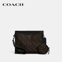 ราคา COACH กระเป๋าสะพายข้างผู้ชายรุ่น Hitch Convertible Crossbody With Hybrid Pouch With Horse And Carriage Print สีน้ำตาล CC087 A7U (17228060840)