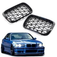 ราคา กระจังหน้ารถ2ชิ้น E36กระจังหน้าสำหรับ BMW ไต3ชุด1997 1998 1999เพชรสไตล์ดาวตกอะไหล่ทดแทนอัตโนมัติ (17419698848)