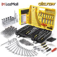 ราคา DELTON King Tools เครื่องมือช่าง ประแจ ชุดบล็อก 216 ชิ้น ชุดใหญ่ ขนาด 1 4 นิ้ว 3 8 นิ้ว 1 2 นิ้ว ชุดเครื่องมือ ชุดประแจ ลูกบล็อก บล็อก ไขควง KING TOOLS SERIES ผลิตจากเหล็ก CR V แท้ รุ่น DKT 216PCS (19