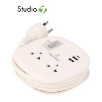 ราคา ปลั๊กไฟ TECHPRO 2 Way 1 Switch 2xUSB 2 4A 1xType c PD20W 1M PLG03 By Studio7 (21320038443)