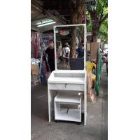 ราคา ส่งฟรี โต๊ะแป้งพร้อมสตูล 60 cm โต๊ะเครื่องแป้ง โต๊ะแป้งสีขาว ลายหินอ่อน โอ๊ค โซลิด หินดำ (16869275165)