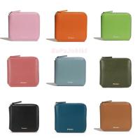 ราคา พร้อมส่ง fennec zipper wallet สี fog blue สีฟ้า rose pink ชมพู black ดำ wine ไวน์ กระเป๋าตัง เกาหลี (18014490188)