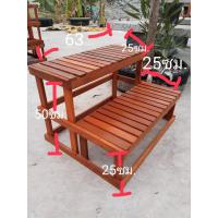 ราคา ชั้นวางของไม้ ชั้นบันได2 ผลิตจากไม้จริง63 50 สูง50ซม ประกอบเรียบร้อยพร้อมใช้งานกลุ่มเกษตรกรชาวชัยภูมิ (21383341135)