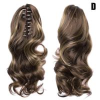ราคา LemonBlue Clip On Curly Ponytail Hair Extension Women Claw On Long Wavy Wig Hair Piece E (17583694356)