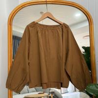 ราคา Rool Blouse 8058 เสื้อแขนยาวพอง ดีไซน์จั๊มปลายแขนทรงบอลลูน (21399177366)