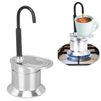 ราคา Moka Pot 1 ถ้วย 50ML หลอดเดียว Moka Pot แบบพกพาใช้งานได้รวดเร็วสำหรับการตั้งแคมป์ (20906009646)