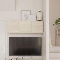 ราคา SB Design Square KONCEPT FURNITURE KONCEPT FURNITURE ห้องรับแขก กล่องแขวน Hakone ขนาด 120x30x40 ซม สีโอ๊คอ่อน (16478999593)