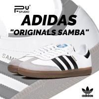 ราคา พร้อมส่ง ของแท้ 100 adidas originals Samba Black White Grey วินเทจ อาดิดาส สไตล์คลาสสิก รองเท้ากีฬาH01877 (21310414160)