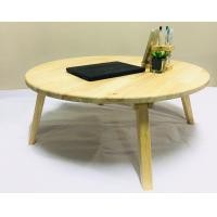 ราคา T02 โต๊ะญี่ปุ่นหน้ากลม ผลิตจากไม้จริง (6376352883)