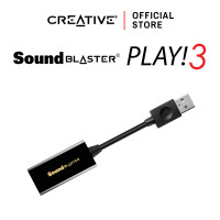 ราคา CREATIVE Sound Blaster PLAY 3 External USB Sound Card ทุกความบันเทิง ดูหนัง ฟังเพลง เล่นเกมส์ซาวด์การ์ด USB DAC Amp (1765532313)