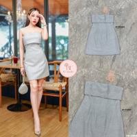 ราคา งานป้าย BT Studio เดรสสั้นเกาะอกช่วงอกเสริมฟองน้ำ แต่งขอบพับช่วงอกแต่งกริตเตอร์สีเงินแน่น ๆ ทั้งชุดตีเกล็ดทั้งหน้าและหลังงานซิปหลังจ้า (20049778475)