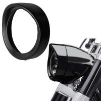 ราคา ไฟหน้ารถจักรยานยนต์ Trim แหวน5 75นิ้วหมวกกันน็อคไฟหน้าสไตล์ Trim แหวนสีดำตกแต่ง Visor Trim แหวนสำหรับ Harley Davidson Dyna FXSE FLSTSB FXS FXSTC สีดำ (849470045)