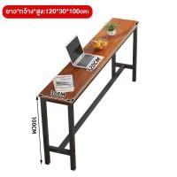 ราคา โต๊ะกินข้าว โต๊ะบาร์ไม้ทรงสูง บาร์คาเฟ่ สำหรับบาร์ตกแต่งร้าน ขาเหล็กแข็งเเรงทรงสูง 180 160 140 120cm โต๊ะบาร์ ทรงสูง สไตล์ลอฟท์ (21204778606)