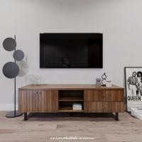 ราคา SB Design Square KONCEPT FURNITURE ชั้นวางทีวี ขนาด 160 ซม รุ่น Kumamoto สีไม้เข้ม 160x45x51 ซม (20982583708)