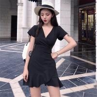 ราคา ชุดเดรส คอวี ทรงเข้ารูป สไตล์เซ็กซี่ สำหรับผู้หญิง เดรสสั้นเซ็กซี่แขนสั้นทรงหางปลาสะโพก เดรสออกเดท ชุดสีแดง วาเลนไทน์ (15723789733)