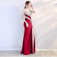 ราคา ชุดราตรียาวเซ็กซี่ เรียบหรูดูแพง สีไวน์แดง 7 (19644919961)