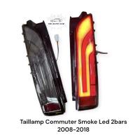 ราคา ไฟท้าย รถตู้ Toyota Hiace Commuter สีสโมค led bar 2เส้น ไฟเลี้ยววิ่ง (20870217737)