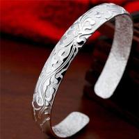 ราคา HCharm Fashion Female Jewelry Silver Plated Bangles Cuff Bracelets High Quality (10722314977)