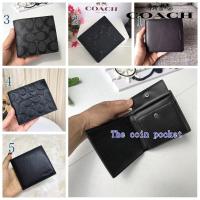ราคา F74774บิตหลายการ์ดกระเป๋าสตางค์ใบสั้น Coach Dompet Koin แฟชั่นของผู้ชาย F75006พิมพ์ลายพราง FF75363 FF75003 FF75005 (17293557123)