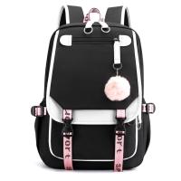 ราคา กระเป๋าเป้สะพายหลังลำลองสำหรับนักเรียนเดินทางกลางแจ้งความจุขนาดใหญ่กระเป๋าหลายช่องสีดำ (21247963803)