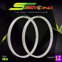 ราคา วงล้อ1 20 Sstrong เอส สตรอง ล้อสนาม ทรงMTสีเงิน ล้อหน้า 1 20ล้อหลัง 1 20 ขอบ17 จำนวน 2 วง ลิขสิทธิ์แท้ ซีรี่ย์ 7 มาพร้อมโลโก้สวยๆ งานพรีเมี่ยม แถม เสื้อ1 สติกเกอร์ (16452831450)