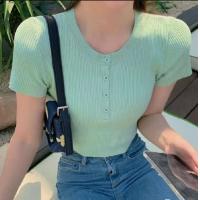ราคา เสื้อครอปไหมพรม สีเขียวอ่อน เสื้อแขนสั้น เสื้อไหมพรมแขนสั้น เสื้อครอป เสื้อสีพื้น เสื้อสีเขียว เสื้อครอปสีเขียว (20811494042)