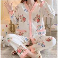 ราคา ชุดเซ็ตคลุมท้องให้นม กางเกงขายาว เสื้อแขนยาว ชุดนอน ชุดคลุมท้อง ชุดให้นม (16112621300)