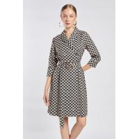 ราคา ESPADA เดรสทรงไขว้ทับลายจีโอเมตริก ผู้หญิง Geometric Print Wrap Dress 04749 (20908788002)